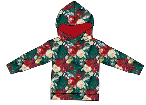 Merry Floral Ladies Oversized Hoodie