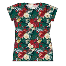 Load image into Gallery viewer, Merry Floral Ladies&#39; Basic Tee