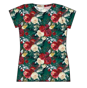 Merry Floral Ladies' Basic Tee