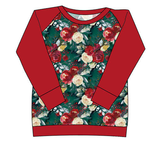 Merry Floral Ladies' Classic Crewneck