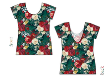 Load image into Gallery viewer, Merry Floral Ladies' Low Back Ballerina Tee