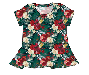 Merry Floral Ladies' Peplum Top