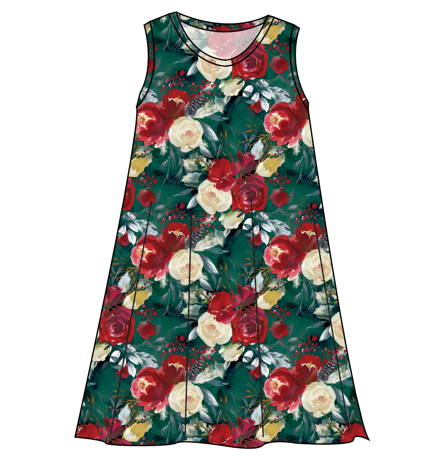 Merry Floral Ladies' Swing Dress