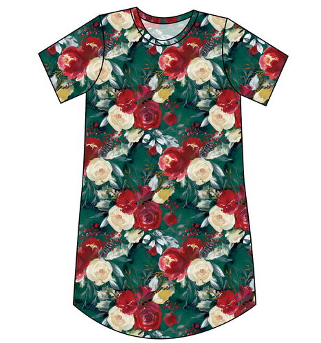 Merry Floral Ladies' T-Shirt Dress
