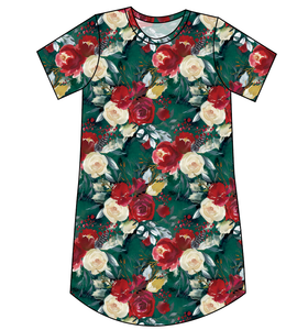 Merry Floral Ladies' T-Shirt Dress