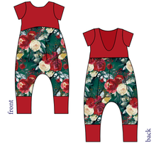 Load image into Gallery viewer, Merry Floral Low Back Romper and Bubble Romper