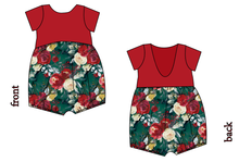 Load image into Gallery viewer, Merry Floral Low Back Romper and Bubble Romper