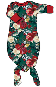 Merry Floral Newborn Knotted Gown