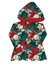 Load image into Gallery viewer, Merry Floral Peplum Hoodie (or Crewneck)