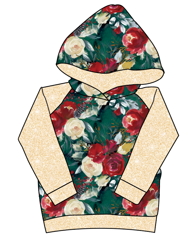 Merry Floral Classic Hoodie (or Crewneck)