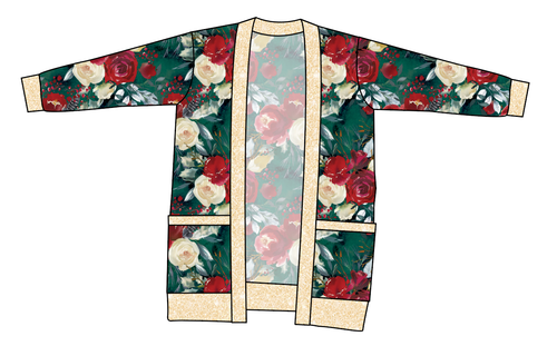 Merry Floral Ladies' Grandpa Cardigan