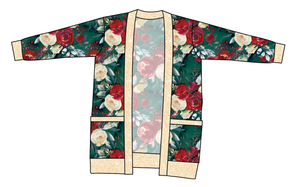 Merry Floral Ladies' Grandpa Cardigan