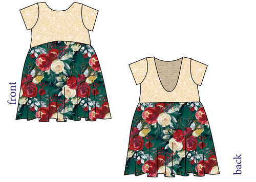 Merry Floral Low Back Dress