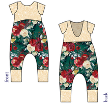 Load image into Gallery viewer, Merry Floral Low Back Romper and Bubble Romper