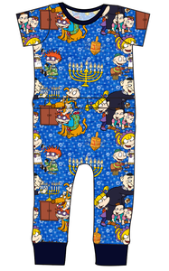 Hanukkah Special Bennett Pants and Shorts Length T-Shirt Romper