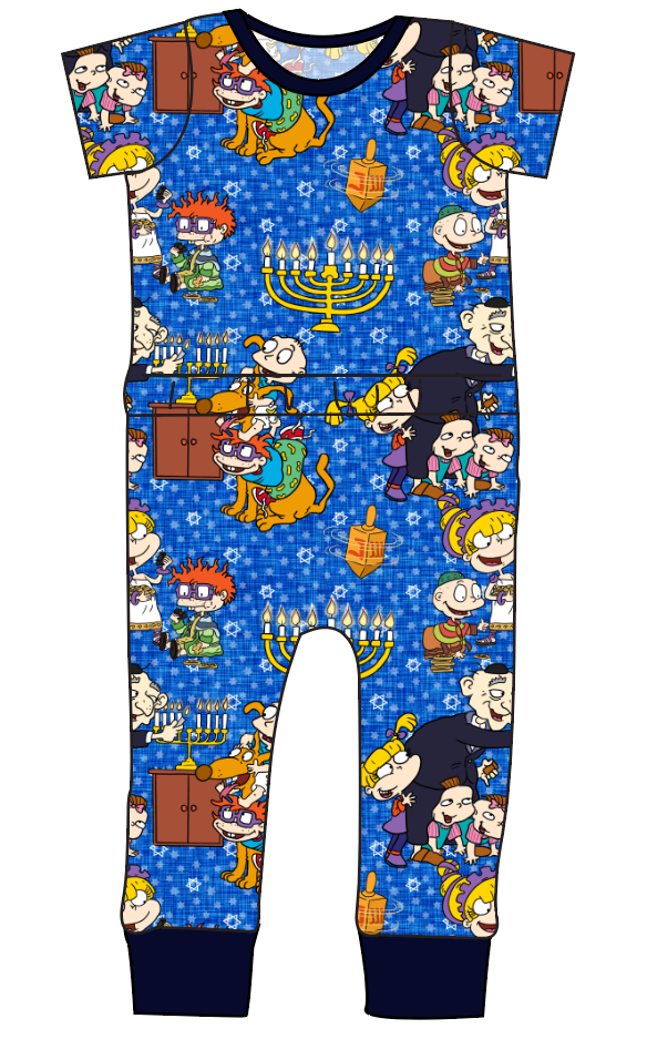 Hanukkah Special Bennett Pants and Shorts Length T-Shirt Romper