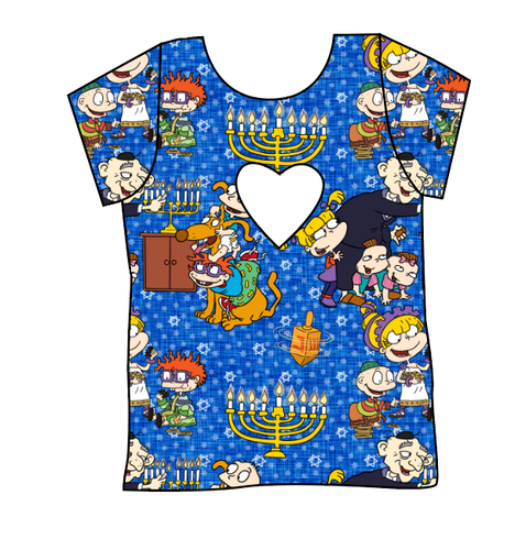 Hanukkah Special Cambria Heart Back Tee