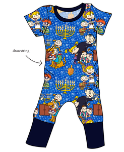 Hanukkah Special Grow With Me Pants And Shorts Romper