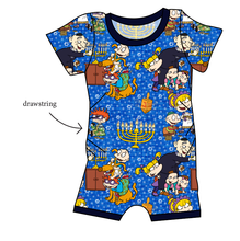 Load image into Gallery viewer, Hanukkah Special Grow With Me Pants And Shorts Romper
