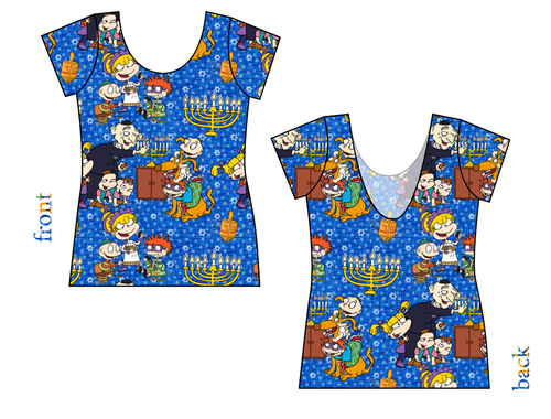 Hanukkah Special Ladies' Low Back Ballerina Tee