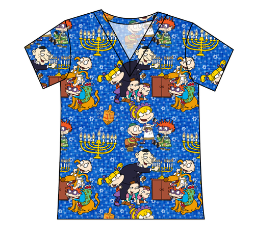 Hanukkah Special Ladies' Slouchy V-Neck Tee