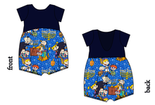 Load image into Gallery viewer, Hanukkah Special Low Back Romper and Bubble Romper