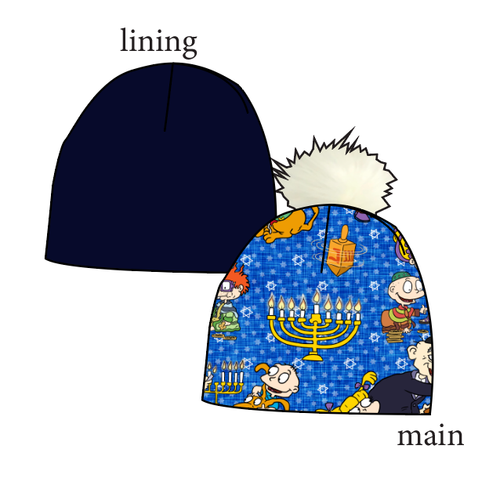 Hanukkah Special Slouchy Beanie (Reversible!)