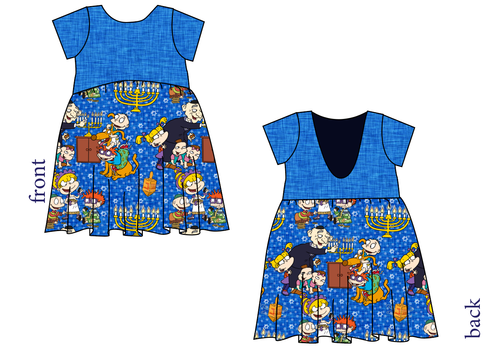 Hanukkah Special Low Back Dress