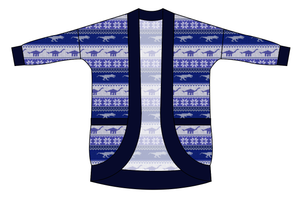 Dino Holiday Sweater Ladies' Cocoon Cardigan