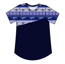 Load image into Gallery viewer, Dino Holiday Sweater Kids&#39; Relaxed Tee