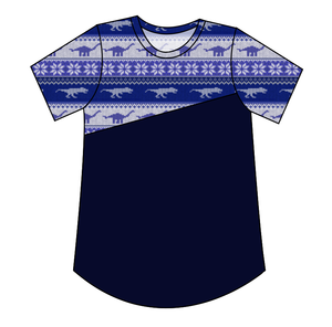 Dino Holiday Sweater Kids' Relaxed Tee