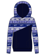 Load image into Gallery viewer, Dino Holiday Sweater Ladies Hoodie