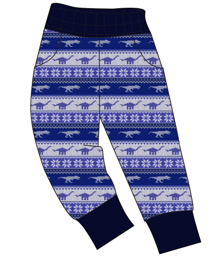 Dino Holiday Sweater Mens' Joggers and Jogger Shorts