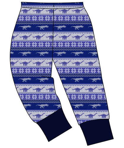 Dino Holiday Sweater Ladies' Lounge Pants