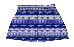 Dino Holiday Sweater Ladies' Lounge Shorts