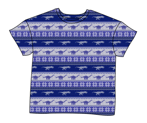 Dino Holiday Sweater Ladies' Oversized Tee
