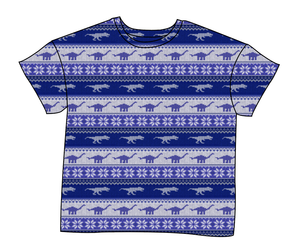 Dino Holiday Sweater Ladies' Oversized Tee