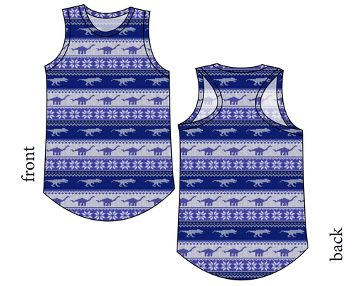 Dino Holiday Sweater Ladies' Summer Tank
