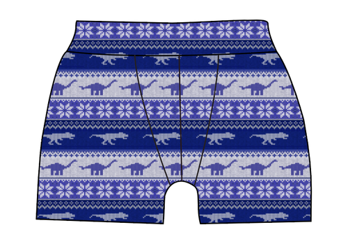 Dino Holiday Sweater Mens' Boxer Briefs