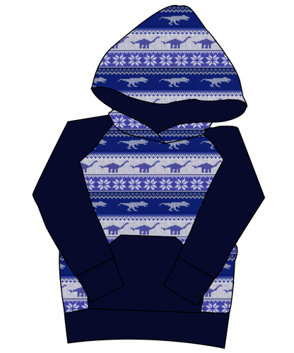 Dino Holiday Sweater Mens' Hoodie