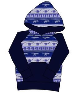 Dino Holiday Sweater Mens' Hoodie