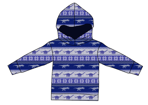 Dino Holiday Sweater Oversized Hoodie