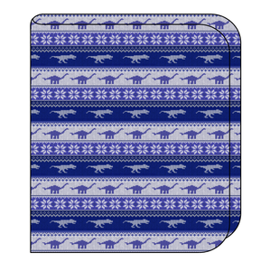 Dino Holiday  Sweater Swaddle Blanket