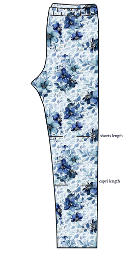 Winter Floral Basic Leggings