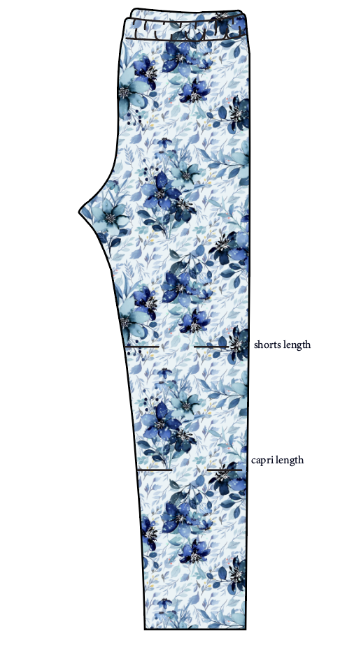 Winter Floral Basic Leggings
