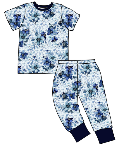 Winter Floral Basic Loungewear Set