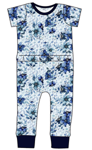 Winter Floral Bennett Pants and Shorts Length T-Shirt Romper
