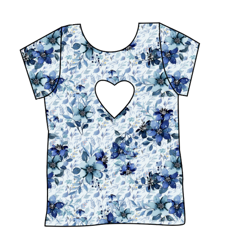Winter Floral Cambria Heart Back Tee