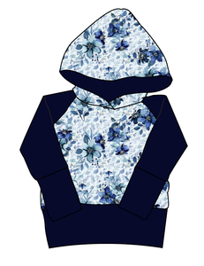 Winter Floral Grow With Me Hoodie (or Crewneck)