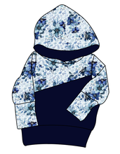 Load image into Gallery viewer, Winter Floral Grow With Me Hoodie (or Crewneck)